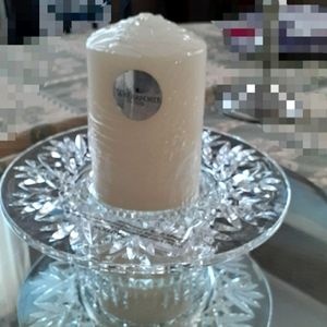 Waterford Crystal Bethany 8" Candle Holder 6" Pillar Ireland NIB